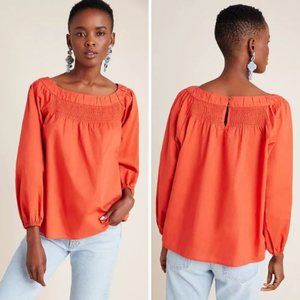 NWT Anthropologie Maeve Jessie Smocked Swing Top | S